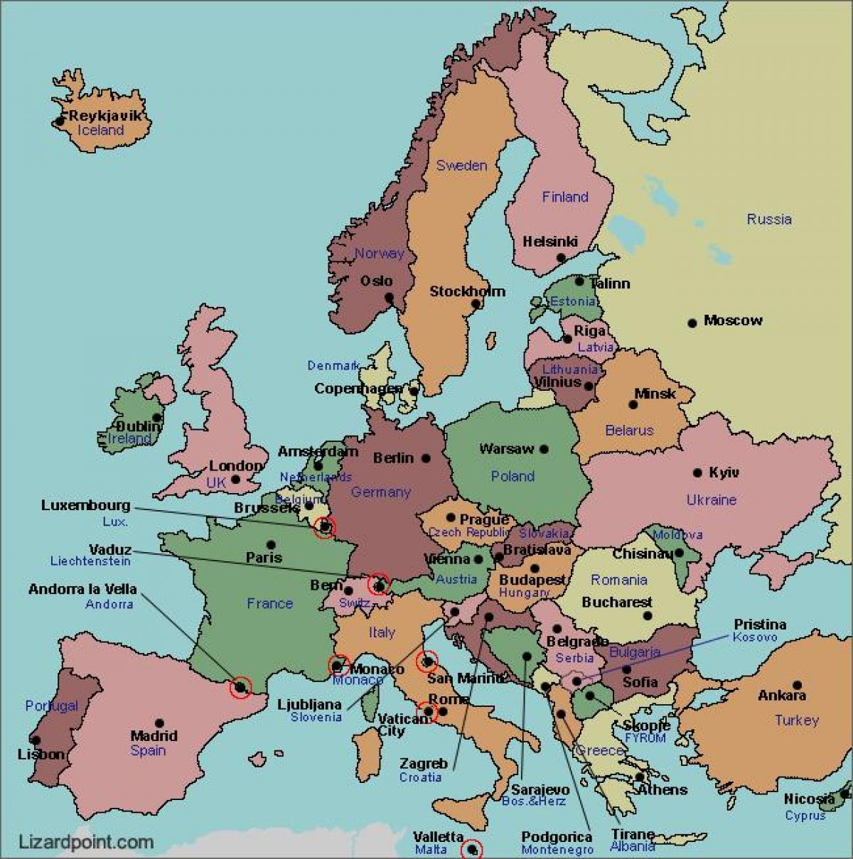 Kort over bukarest europa