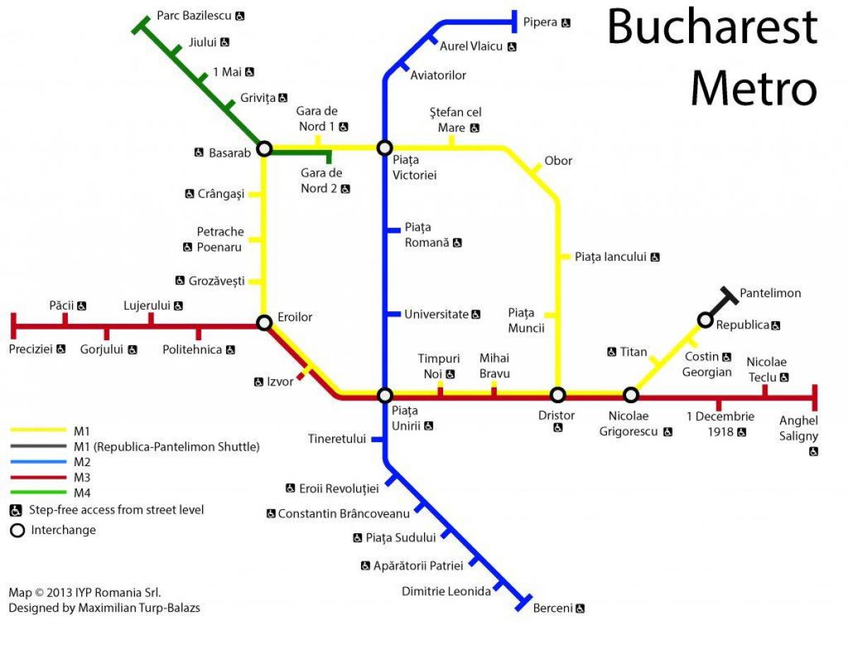 Kort over bukarest offentlig transport 