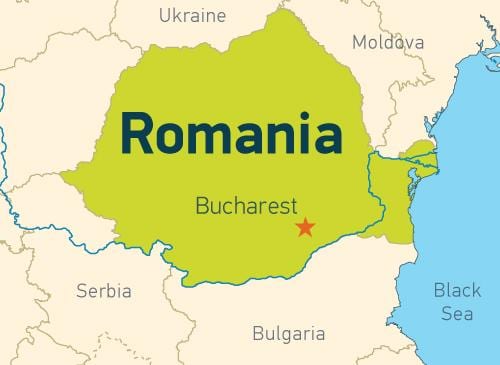 bukarest på et kort