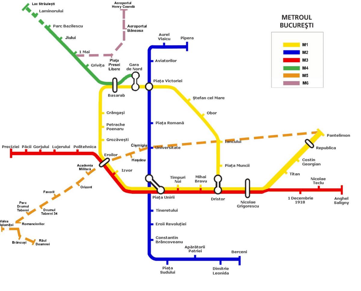 metro kort bukarest rumænien
