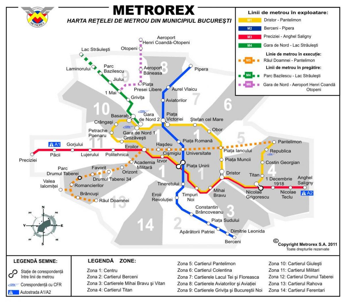 Kort over metrorex 