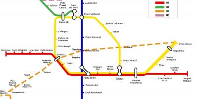 Metro kort bukarest rumænien